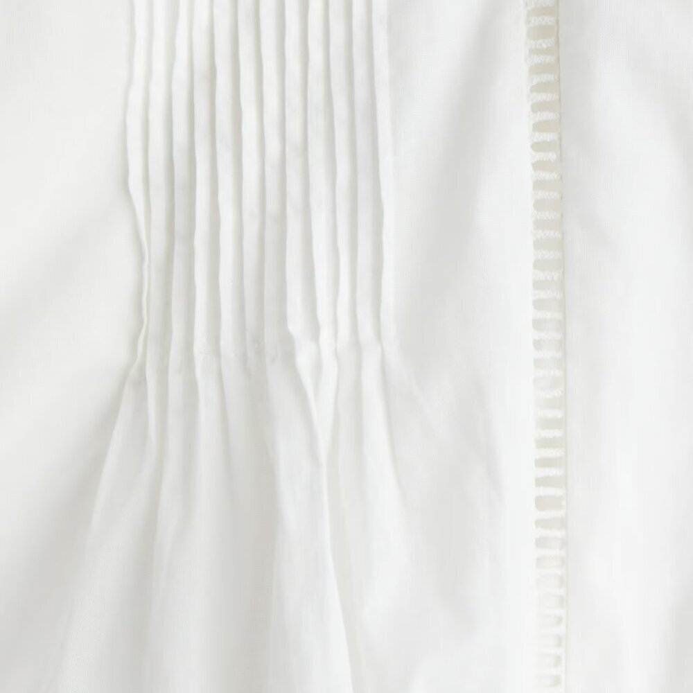 NWT H&M Lace-Inset Cotton Blouse - Picture 5 of 5